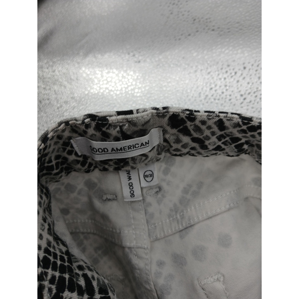 Good American Sz 10 30 Good Waist Snake Print High-Rise Denim Stretch Jeans - Picture 9 of 9